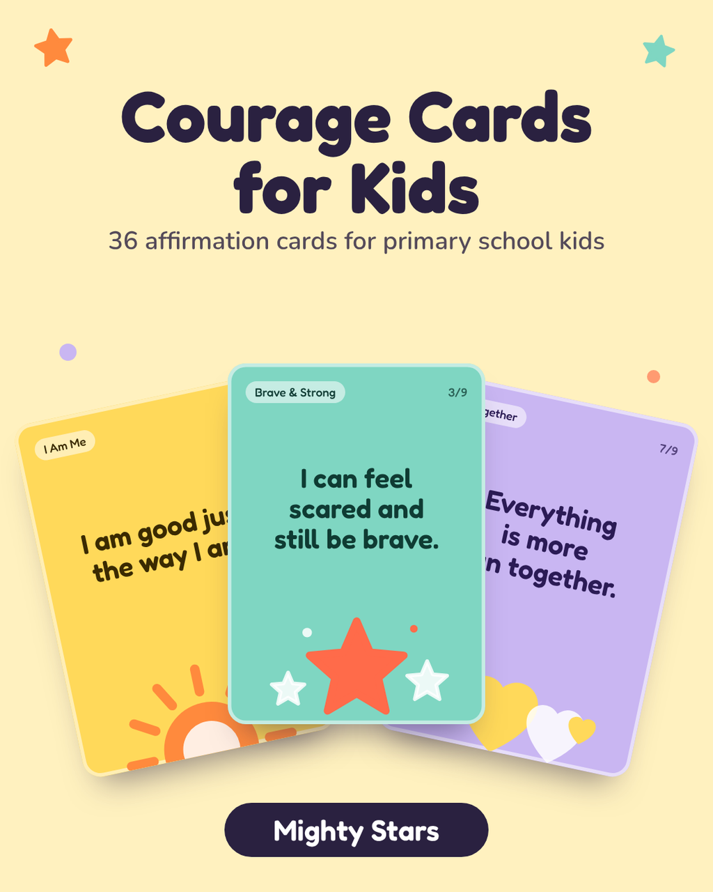 Affirmation Cards for Kids – Build Confidence & Positivity | Printable PDF Download