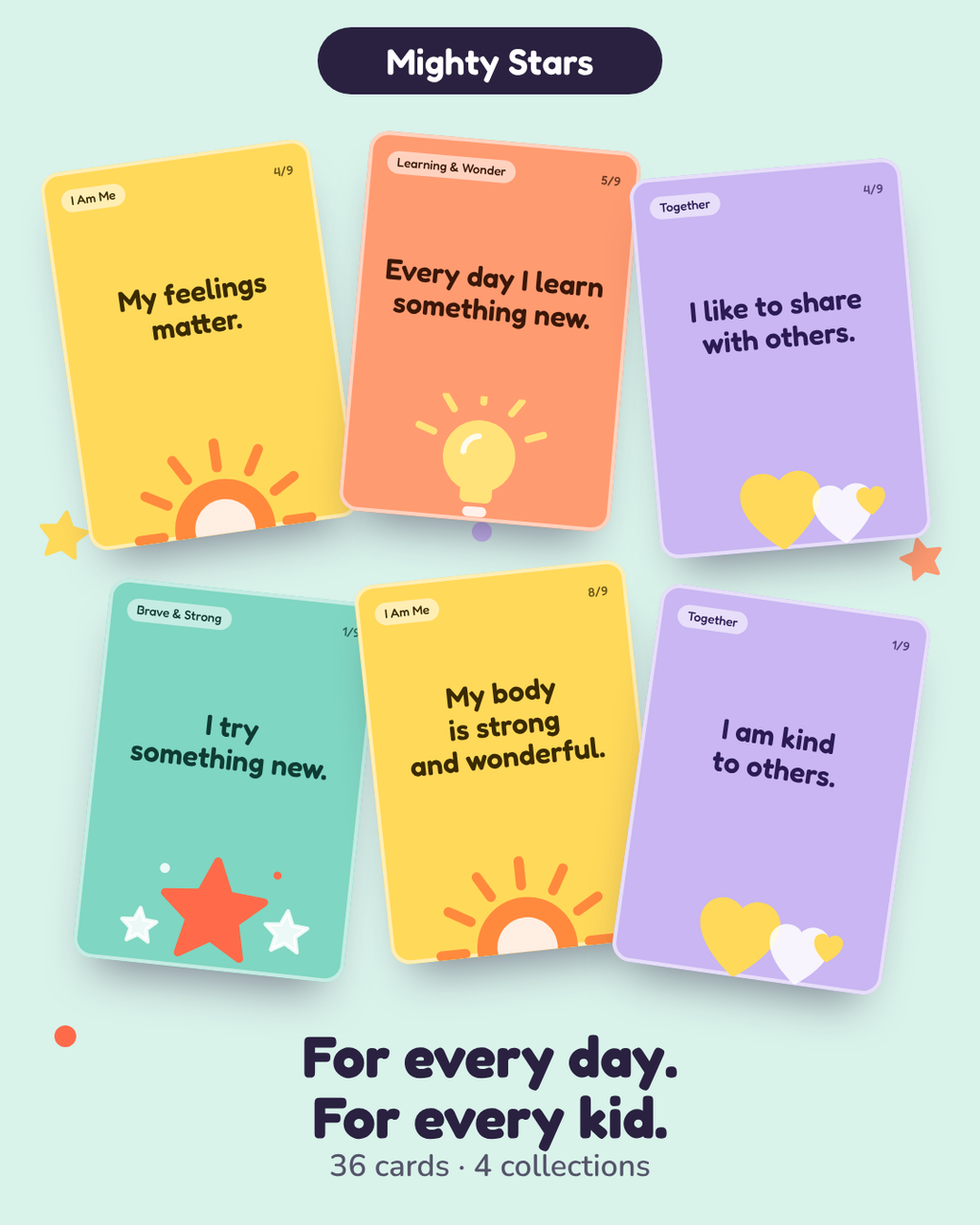 Affirmation Cards for Kids – Build Confidence & Positivity | Printable PDF Download