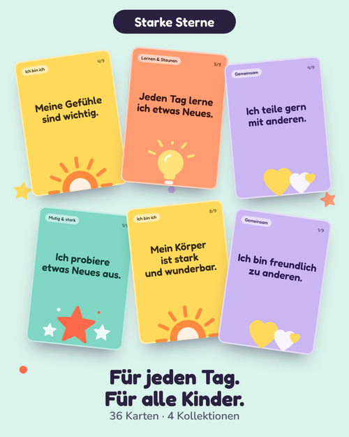 Affirmationskarten für Kinder – Stärke & Selbstvertrauen | PDF Sofort-Download