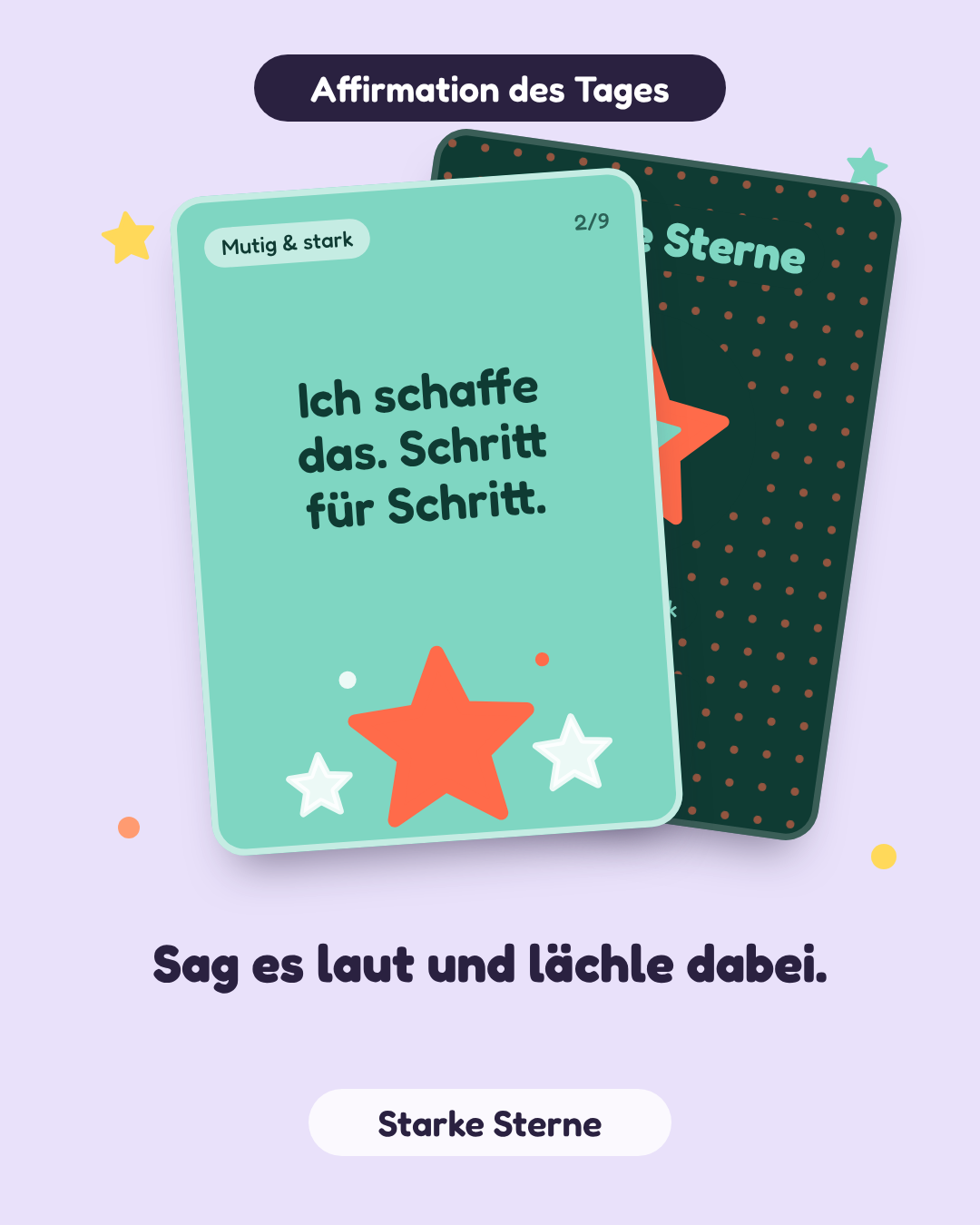 Affirmationskarten für Kinder – Stärke & Selbstvertrauen | PDF Sofort-Download