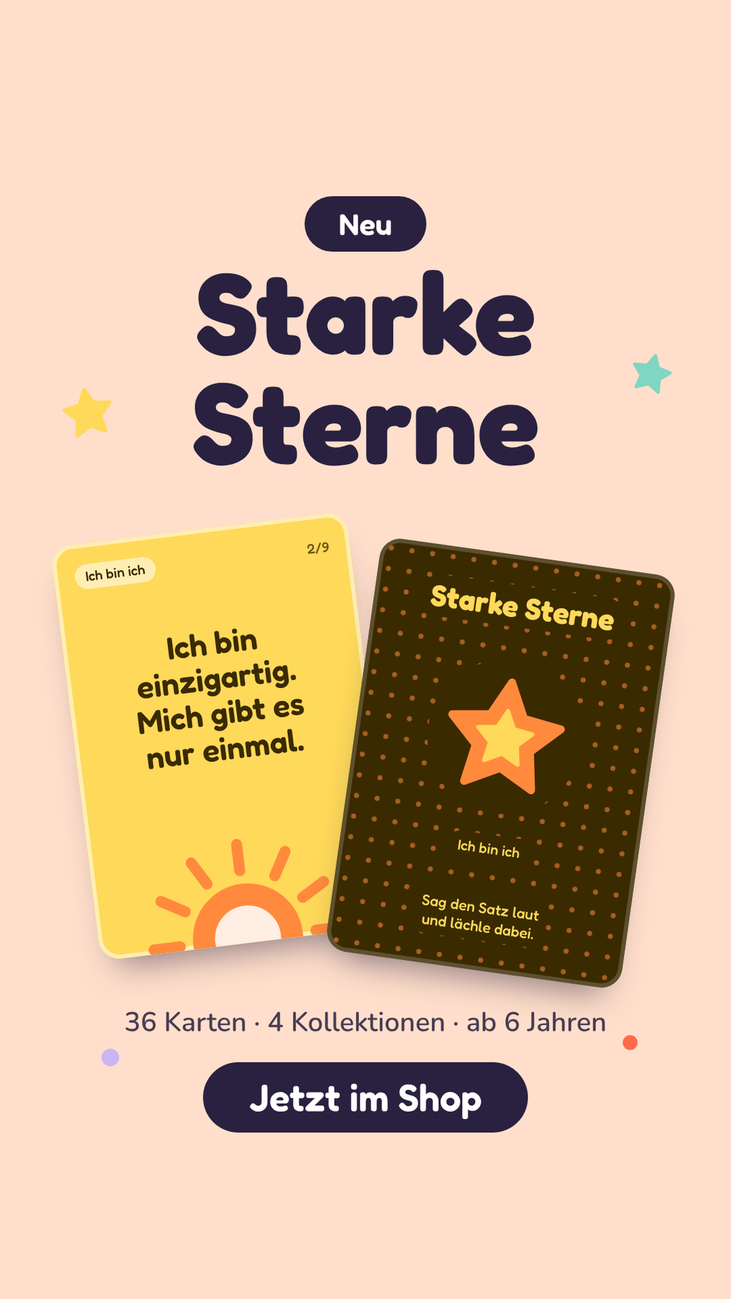 Affirmationskarten für Kinder – Stärke & Selbstvertrauen | PDF Sofort-Download