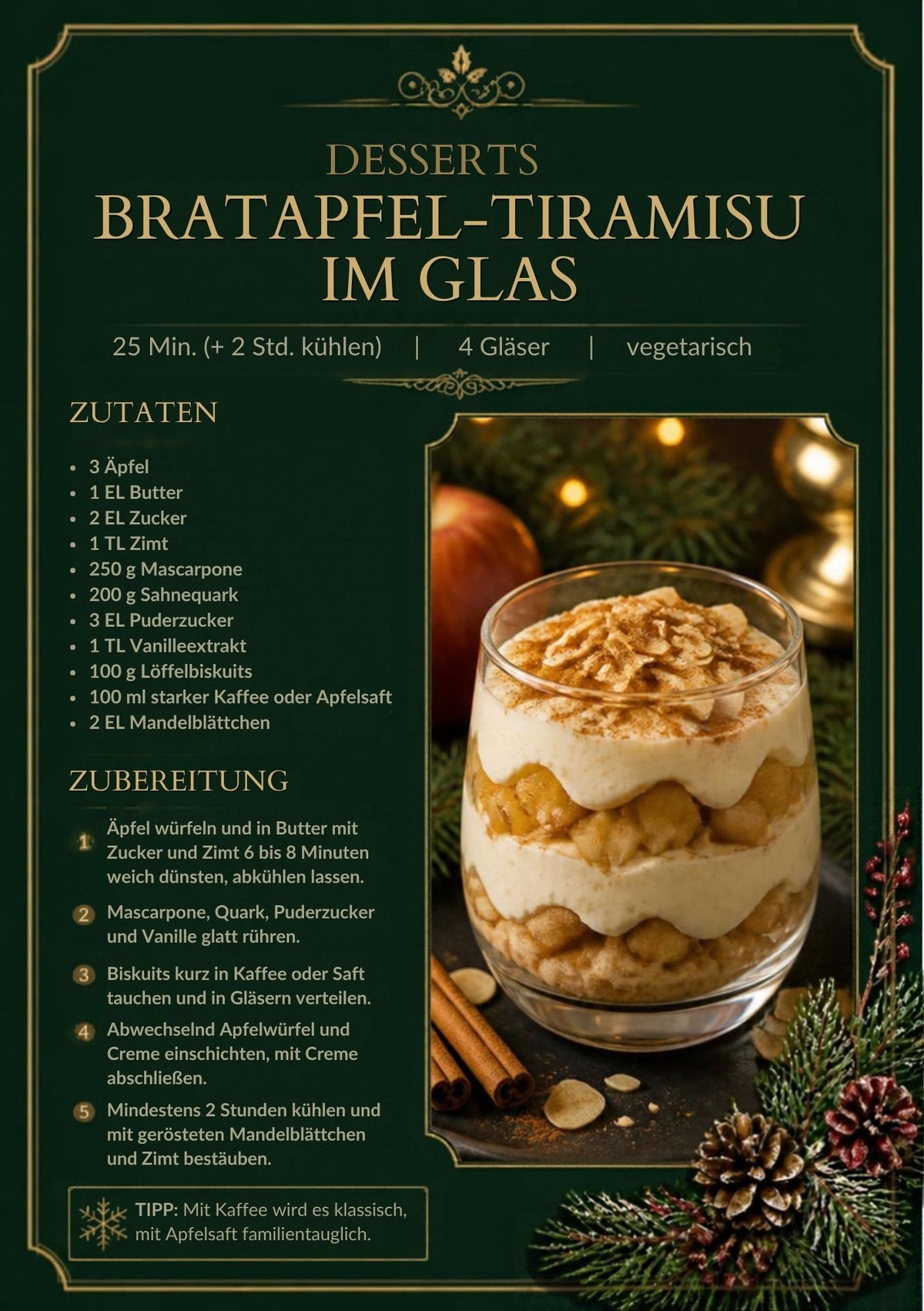 Festliches Rezeptbuch – 32 Lieblingsrezepte zum Ausdrucken | PDF Sofort-Download
