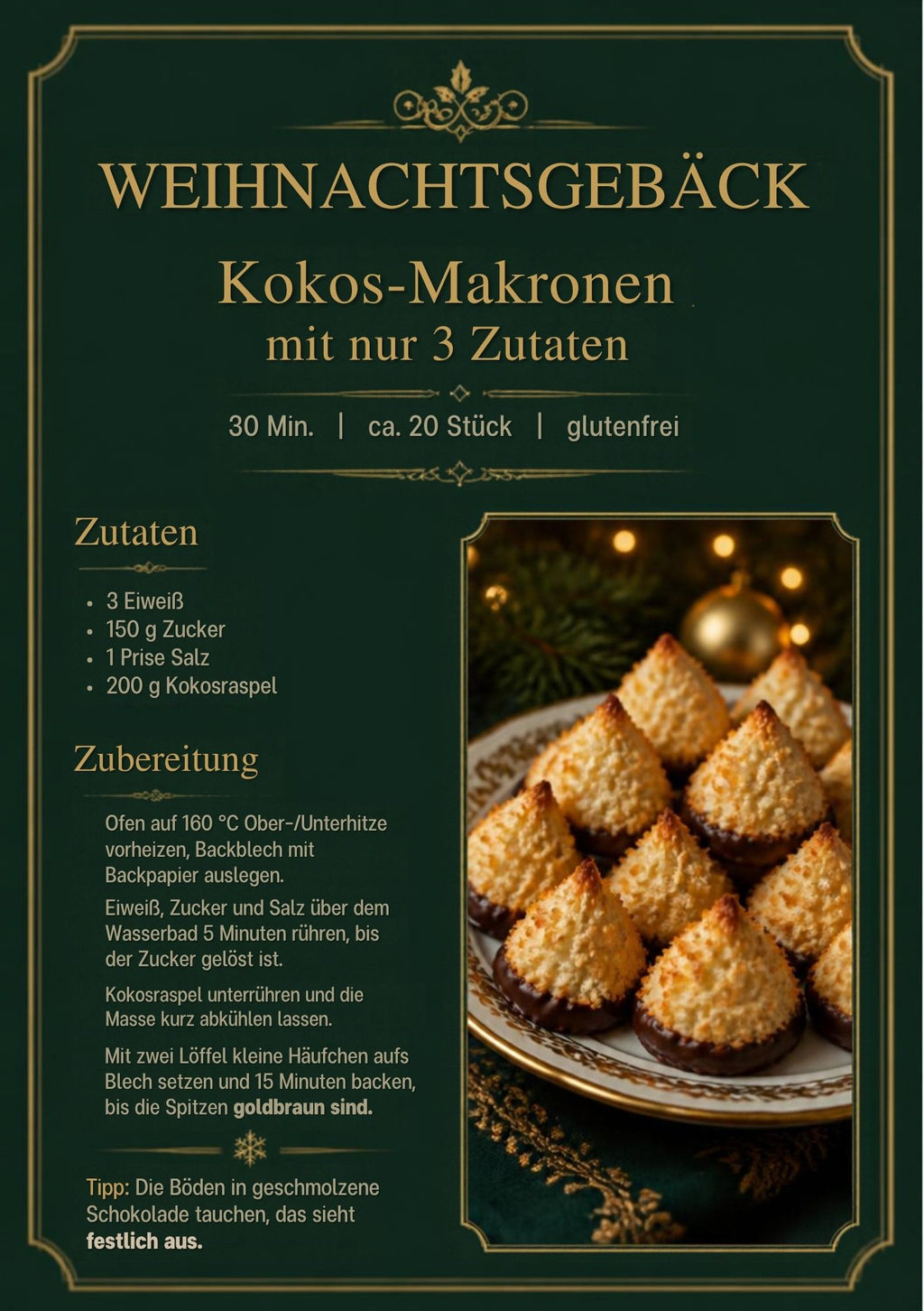 Festliches Rezeptbuch – 32 Lieblingsrezepte zum Ausdrucken | PDF Sofort-Download