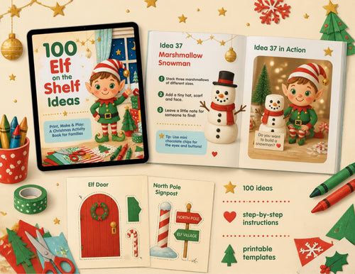 100 Elf on the Shelf Ideas – Print, Make & Play