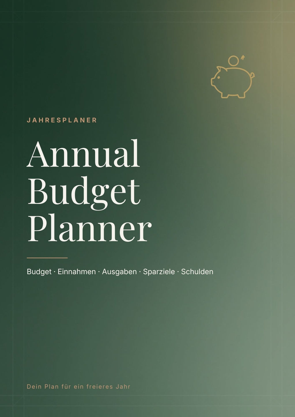 Annual Budget Planner - Digitaler Finanzplaner – 40 Seiten - digitaler Download