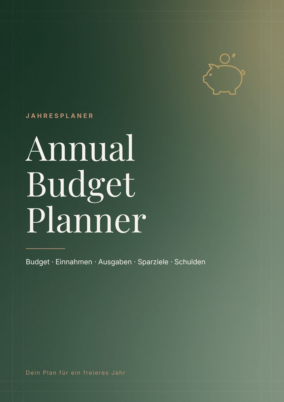 Annual Budget Planner - Digitaler Finanzplaner – 40 Seiten - digitaler Download