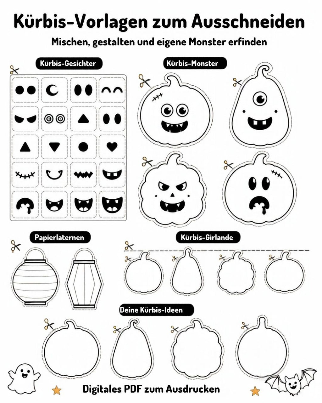 Halloween Aktivitätsheft für Kinder – Fingerfood & Bastelanleitungen | PDF Download