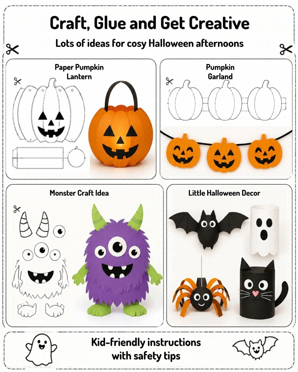 Halloween Activity Book for Kids – Finger Food & Craft Ideas | Printable PDF Download