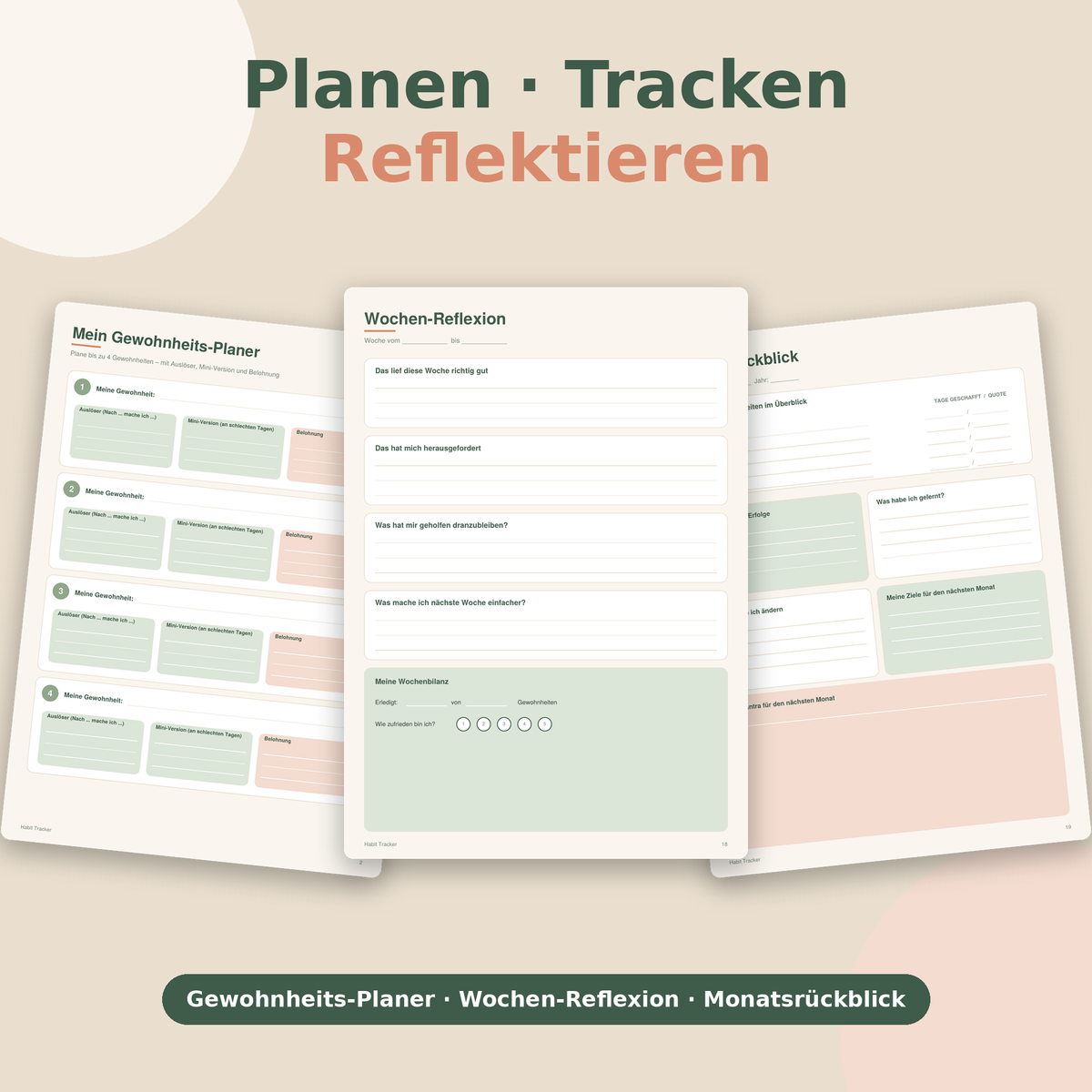 Habit Tracker – Gewohnheiten tracken & Ziele erreichen | PDF Sofort-Download